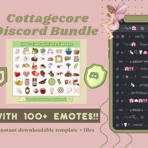 Gezellige Discord-serversjabloon met meer dan 100 emotes | Esthetische Discord-serverbundel | Discord/twitch-emoji&#39;s | Discord-server voor Twitch Streamer