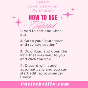 Plantilla de Discord estética Kawaii DESCARGA INSTANTÁNEA / Servidor de Discord prediseñado para transmisores de Twitch Servidor Kidcore lindo y colorido imagen 4