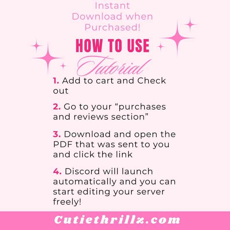 Plantilla de Discord estética Kawaii DESCARGA INSTANTÁNEA / Servidor de Discord prediseñado para transmisores de Twitch Servidor Kidcore lindo y colorido imagen 4