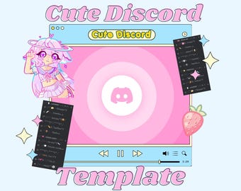 Cute And Kawaii Aesthetic Discord Template INSTANT DOWNLOAD Premade Server for Twitch Streamer