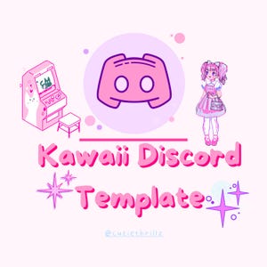 Kawaii Aesthetic Discord Template INSTANT DOWNLOAD | Twitch streamer premade discord server Cute and Colorful Kidcore Server