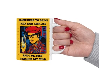 IT Menge Tasse mit Maurice Moss Spruch 'Drink Milk' - Lustiges Geek Geschenk