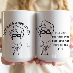 IT Crowd Moss Tasse, Zwei Designs auf einer Tasse, Extra große Maurice Moss Kaffeetasse, 20oz Becher