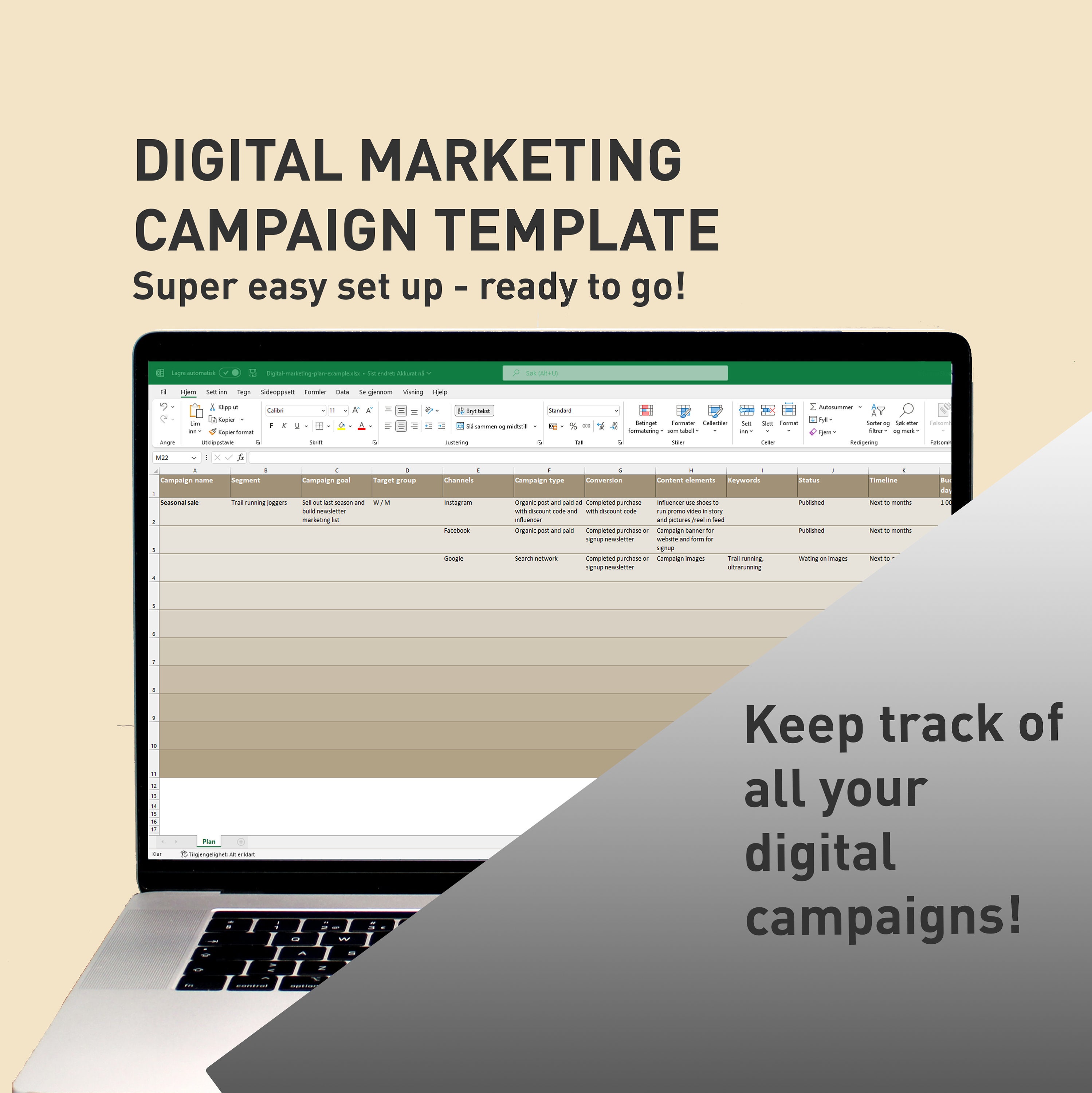 Digital Marketing Campaign Template Etsy Digital Marketing Campaign Template Etsy