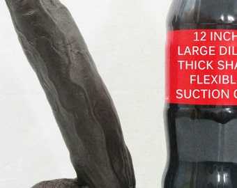 12" Inch Huge Realistic Dildo Black BBC Big Penis STRONG Suction Cup Sex Toys