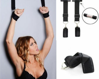 Restraints-Set-BDSM-Bondage-Handcuffs-Wrist-Over-Door Jam-Belt For Couples Toy