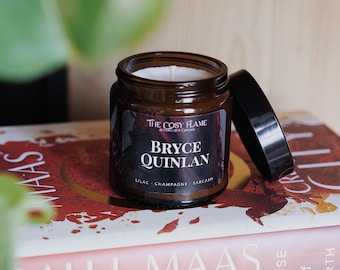 Bryce Quinlan - Bookish Candle | Book Merch | Gift for Reader | Crescent City | House of Earth and Blood | SJM |ACOTAR | Lilac & Champagne