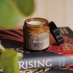 Mustang – Bookish Candle | Book Merch | Gift for Reader | Inspired by Books | Red Rising | Golden Son | Morning Star | Cherry & Plum
