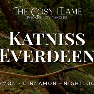 Katniss Everdeen - Bookish Candle | Book Merch | Gift for Reader | The Hunger Games | Catching Fire | Mockingjay | Lemon & Cinnamon image 2