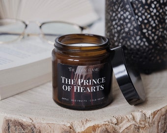 The Prince of Hearts – Bookish Candle | Apple and Red Fruits | Book Merch | Gift for Reader | Once Upon Broken Heart | Caraval | Legendary