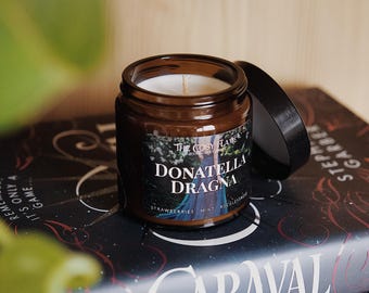 Donatella Dragna – Bookish Candle | Book Merch | Gift Reader | Caraval | Legendary | Once Upon a Broken Heart | OUABH | Strawberries & Mint