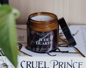 Jude Duarte - Bookish Candle | Book Merch | Gift for Reader | The Folk of the Air | Cruel Prince | Wicked King | Fantasy | Plum & Citrus
