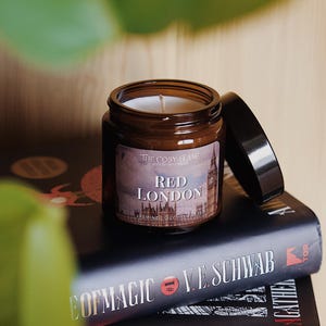 Red London - Bookish Candle | Book Merch | Gift for Reader | Inspired by Books | Shades of Magic | Threads of Power | Jasmine & Lily
