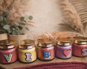 Personalised Initial Candle | Custom Alphabet Scented Jar Candle