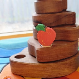 Ripe Apple - Waldorf Birthday Ring Ornaments for Birthdays and Holidays
