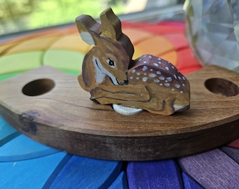 Woodland Fawn- Waldorf Birthday Ring Ornaments for Birthdays and Holidays