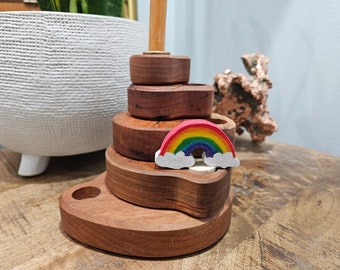 Rainbow - Waldorf Birthday Ring Ornaments for Birthdays and Holidays