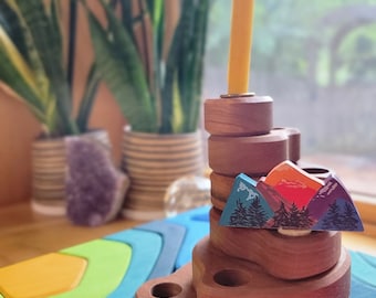 Magical Mountains - Waldorf Birthday Ring Ornaments for Birthdays and Holidays
