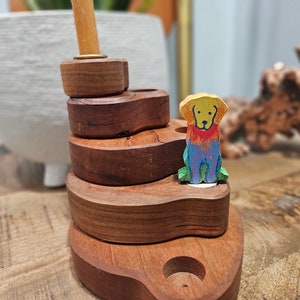 Magical Dog - Waldorf Birthday Ring Ornaments for Birthdays and Holidays