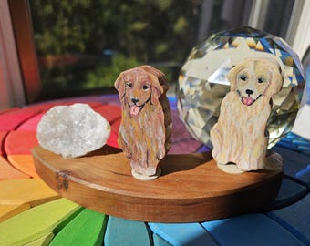 Custom Pet Portrait - Dog or Cat - Waldorf Birthday Ring Ornaments for Birthdays and Holidays