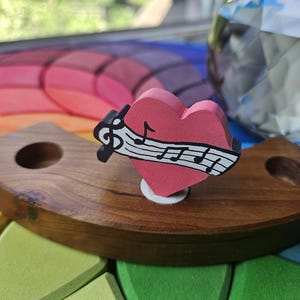Love of Music- Waldorf Birthday Ring Ornaments for Birthdays and Holidays
