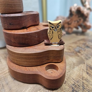 Coruja - Enfeites de anel de aniversário Waldorf para aniversários e feriados