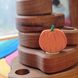Pumpkin - Waldorf Birthday Ring Ornaments for Birthdays and Holidays