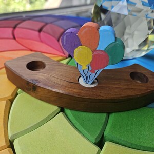 Colorful Balloons - Waldorf Birthday Ring Ornaments for Birthdays and Holidays