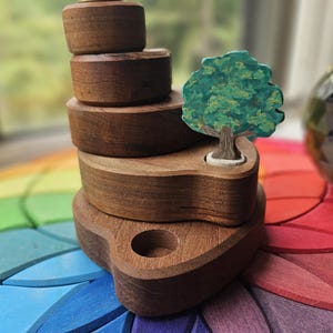 Steadfast Maple Tree - Enfeites de anel de aniversário Waldorf para aniversários e feriados