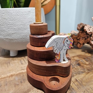 Alicorn- Waldorf Birthday Ring Ornaments for Birthdays and Holidays