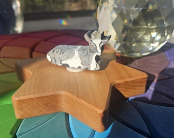 Wandering Meadow Goat - Waldorf Birthday Ring Ornaments for Birthdays and Holidays