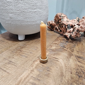 Candle and Brass Candle Insert for Waldorf Birthday Rings