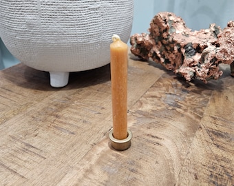 Candle and Brass Candle Insert for Waldorf Birthday Rings