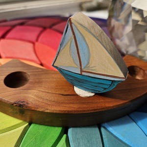 Little Sailboat - Waldorf Birthday Ring Ornaments for Birthdays and Holidays
