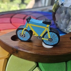 Children's Bike - Custom Color - Waldorf Birthday Ring Ornaments for Birthdays and Holidays