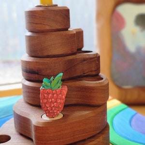Ripe Raspberry - Waldorf Birthday Ring Ornaments for Birthdays and Holidays