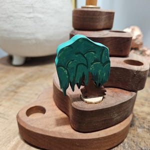 Enfeites de anel de aniversário Waldorf Willow Tree para aniversários e feriados