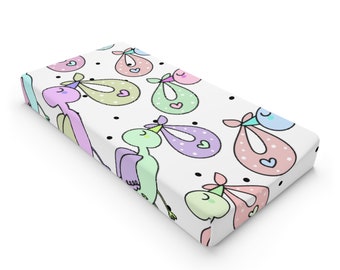 Cozy Baby Changing Pad Cover Baby Shower Gift for Baby New Parents Accessory Stork Nursery Decor