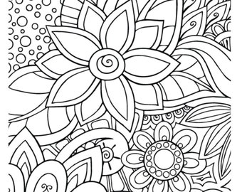 Mandala Coloring Book 50 Pages to Print / Digital Printable Coloring Book / Mandala Design / Stress Relief Meditation / Adult Coloring Book