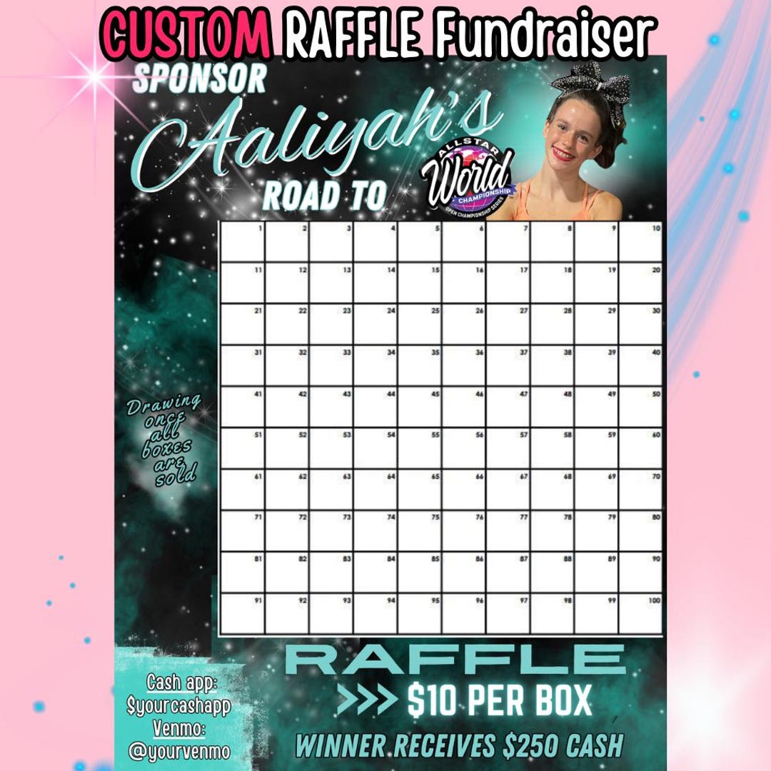 Support Our Team Raffle Customizable Cheer Raffle Flyer: Team Fundraiser (digital Download ...