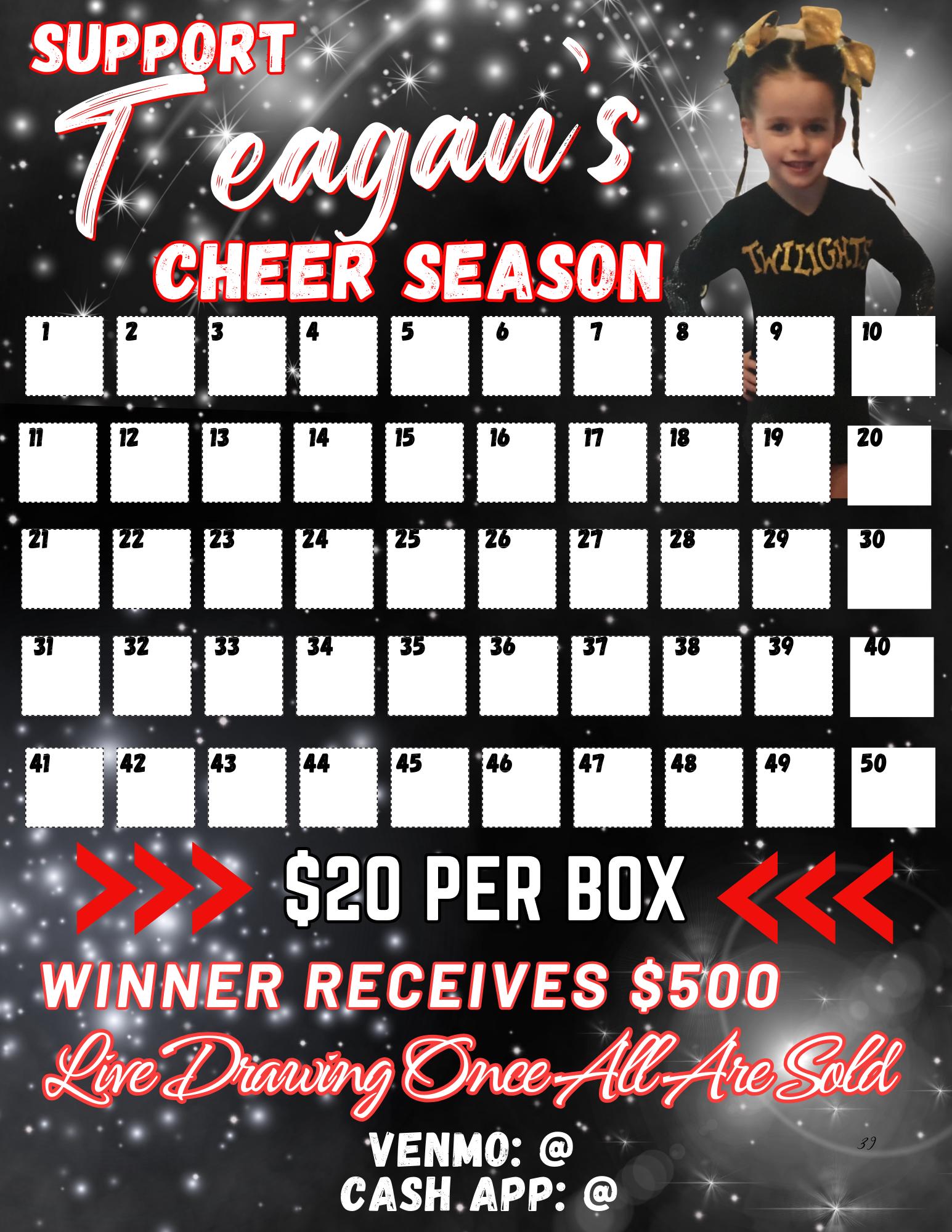 Cheering Raffles Customizable Cheer Raffle Flyer: Team Fundraiser (digital Download ...