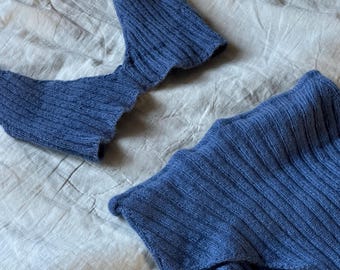 Ribbed Knit Bralette Pattern | Hand Knit, Fitted (Digital Download)