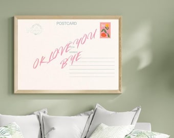 Olivia Dean Inspired Print: Ok Love You Bye Lyric Poster (Digital Download)