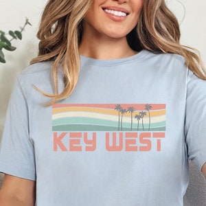 Key West Shirt, Florida Shirt, Retro Beach Shirt, Matching Vacation Shirts, Palm Tree Tee, Key West Gift, The Keys Shirt, Key West Souvenir