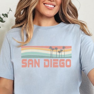 San Diego Shirt, California Shirt, Vacation Shirt, Retro Beach Shirt, Matching Vacation Shirts, Palm Tree Tee, Beach Tshirt, San Diego Gift