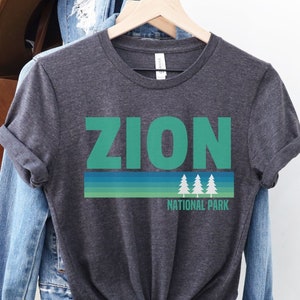 Zion Shirt, Zion National Park, UTAH Shirt, Mountain Shirt, Hiking Shirt, Lake Vacation Shirt, Zion Utah Gift, Nature Tree Shirt, NP Shirt