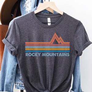 Rocky Mountains Shirt, Colorado Shirt, Ski Shirt, National Park Shirts, Colorado Souvenir, Retro Mountain Tee, Travel Shirt, Rocky Mtns