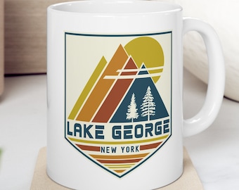 Lake George New York-mugg: Retro resesouvenirpresent