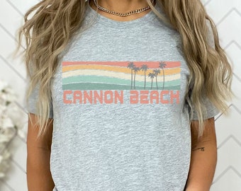 Cannon Beach Shirt, Oregon shirt, Cruise Shirt, Vacation Shirt, Retro Beach Shirt, Matching Vacation, Palm Tree Tee, Family Tees, Girls trip