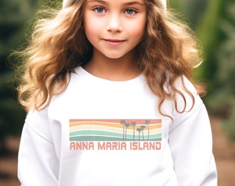 Youth Anna Maria Island Sweatshirt Kids Florida Crewneck, Children's Souvenir Gift Anna Maria Island, Kids Matching Beach Sweatshirts